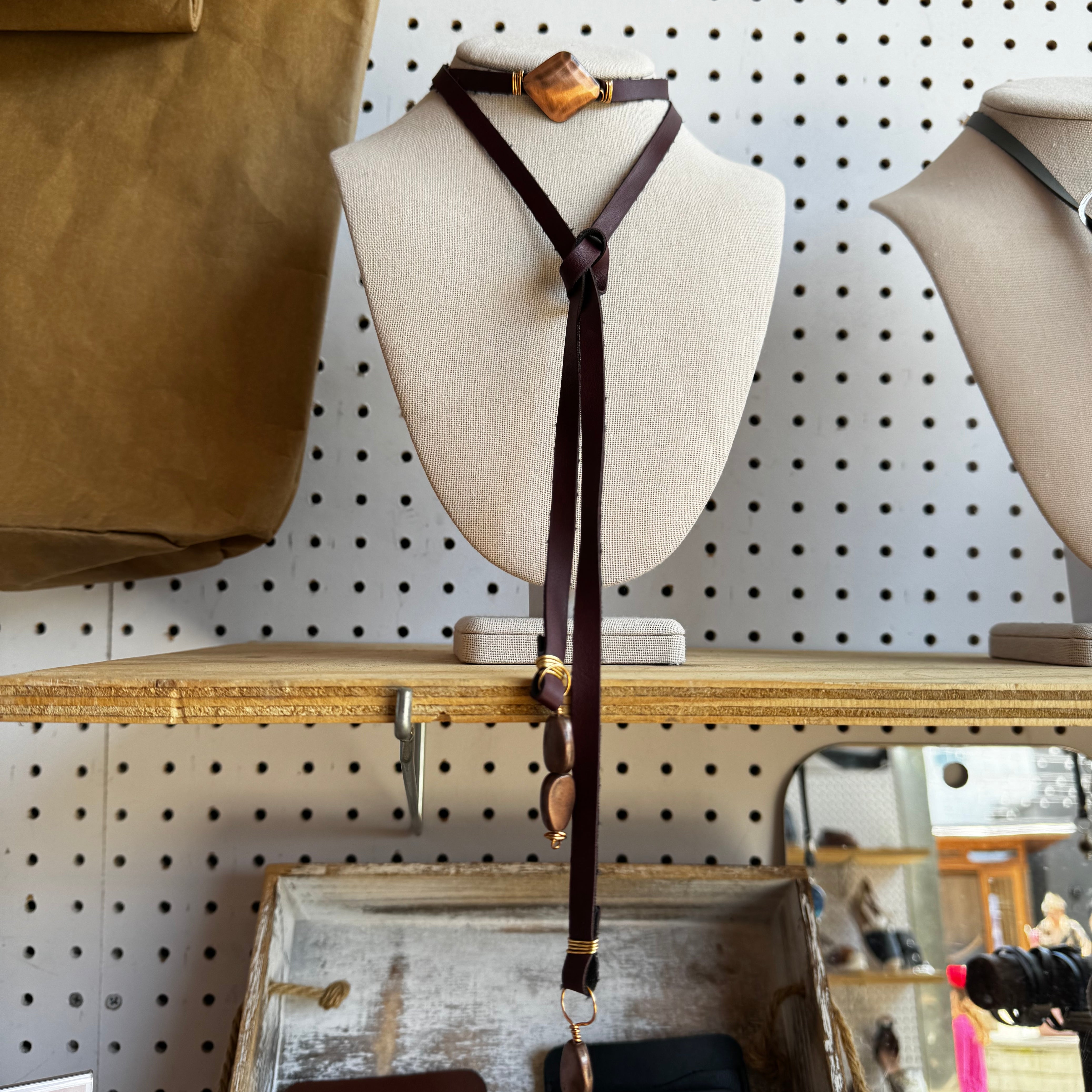 Cactus Leather Choker