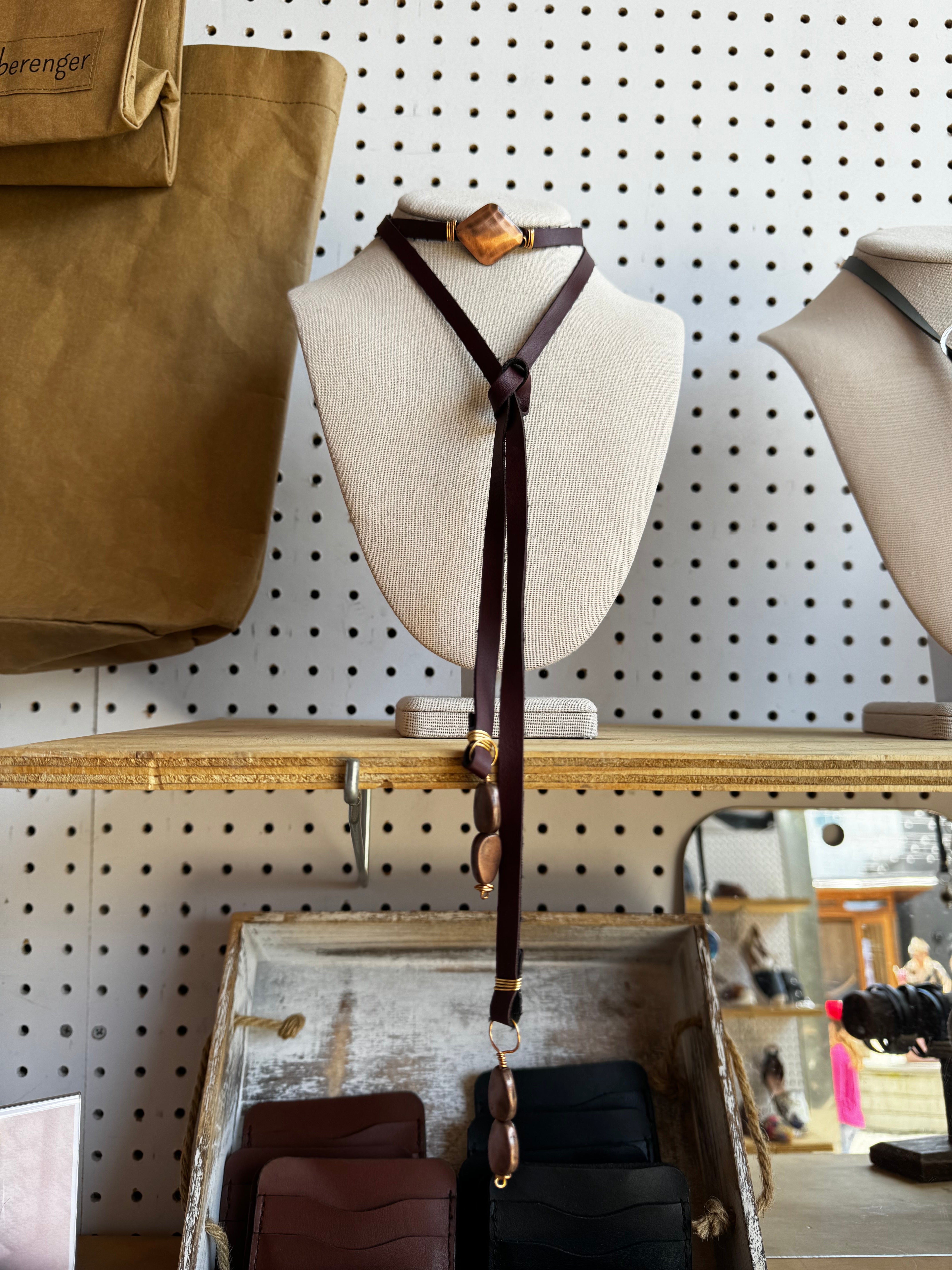 Cactus Leather Choker