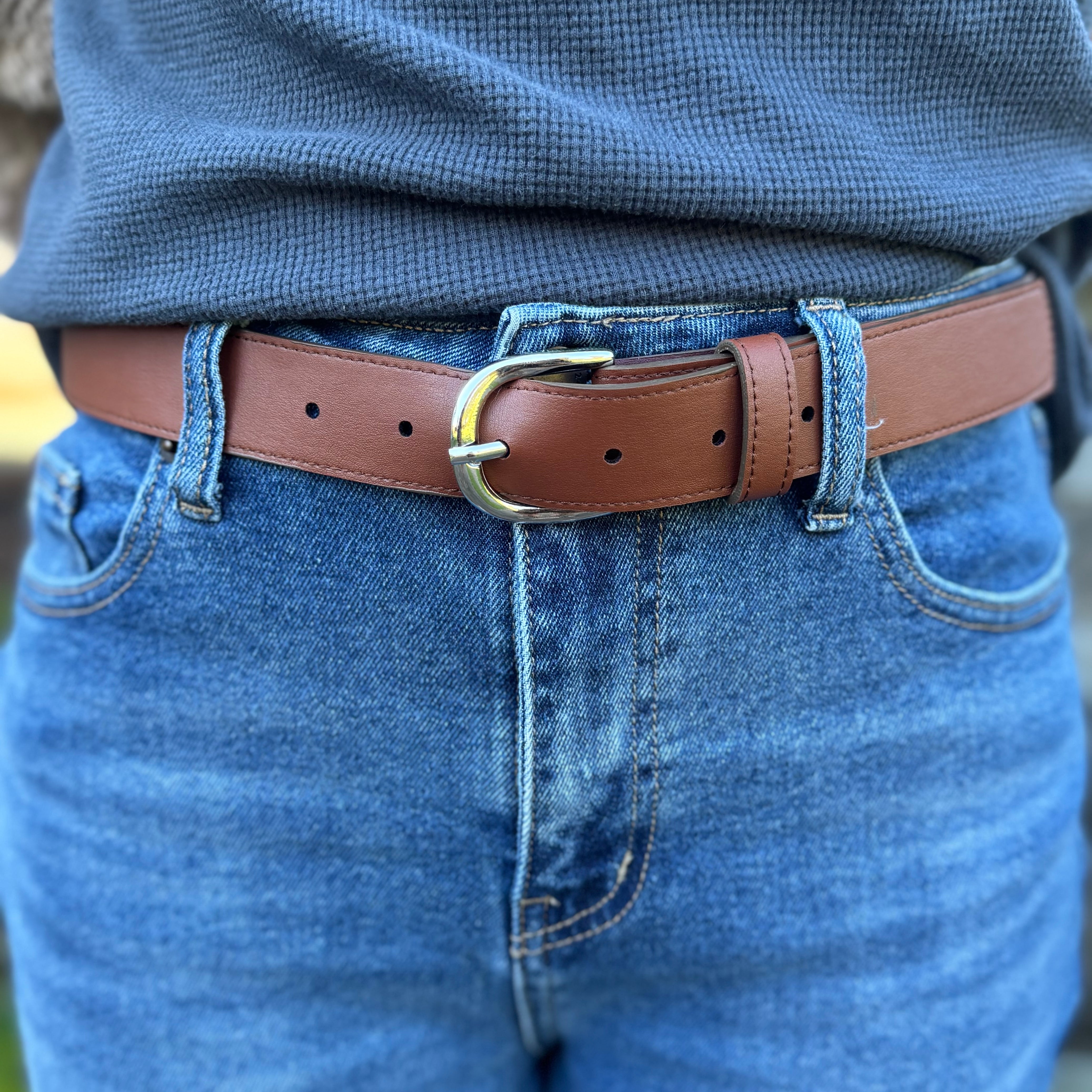 Cactus Leather Thin Belt