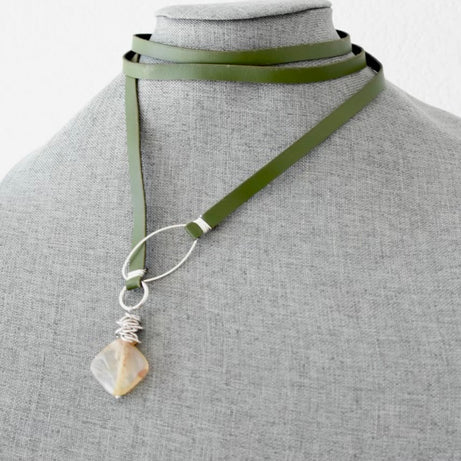 Cactus Leather Choker