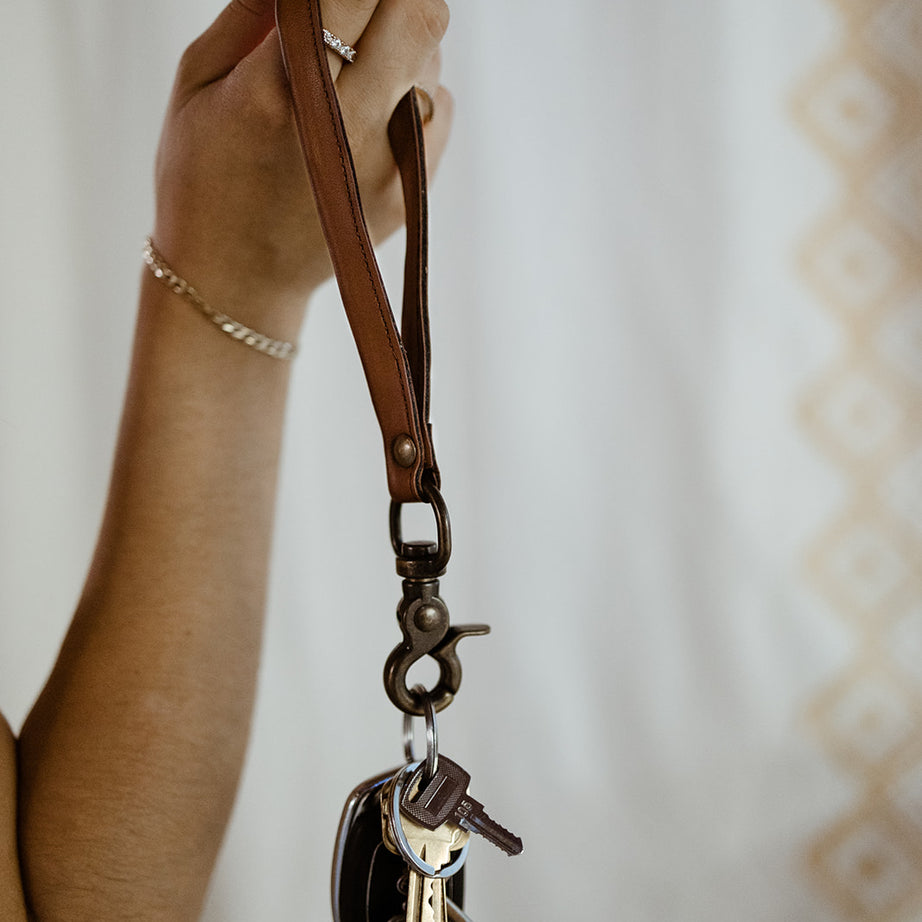 Cactus Leather Keychain